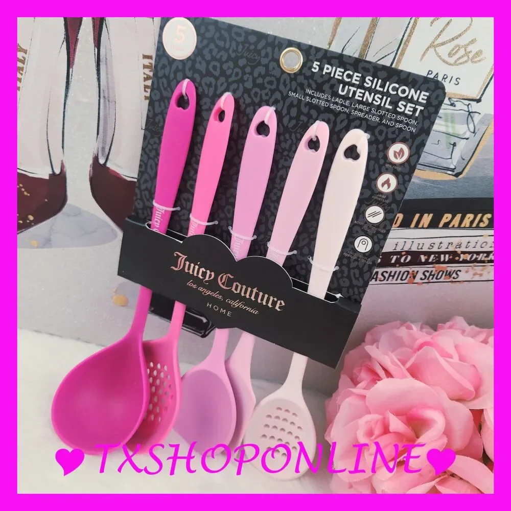 💗🥄Juicy Couture 5 piece silicone utensil set🥄💗